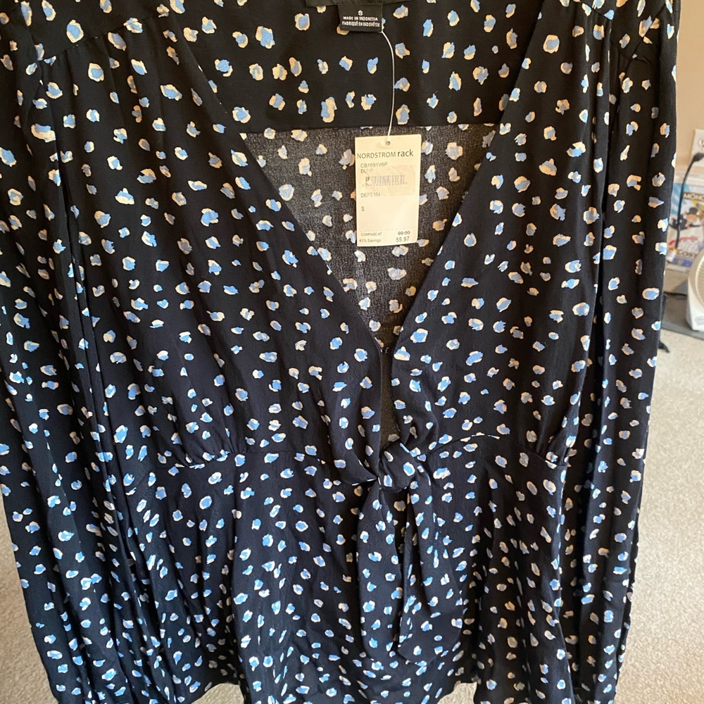 Sanctuary Black and Blue Blouse